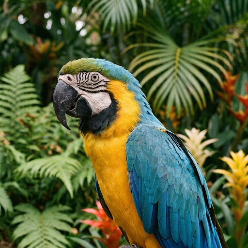 High-resolution reference visual of a Blue and Gold Macaw